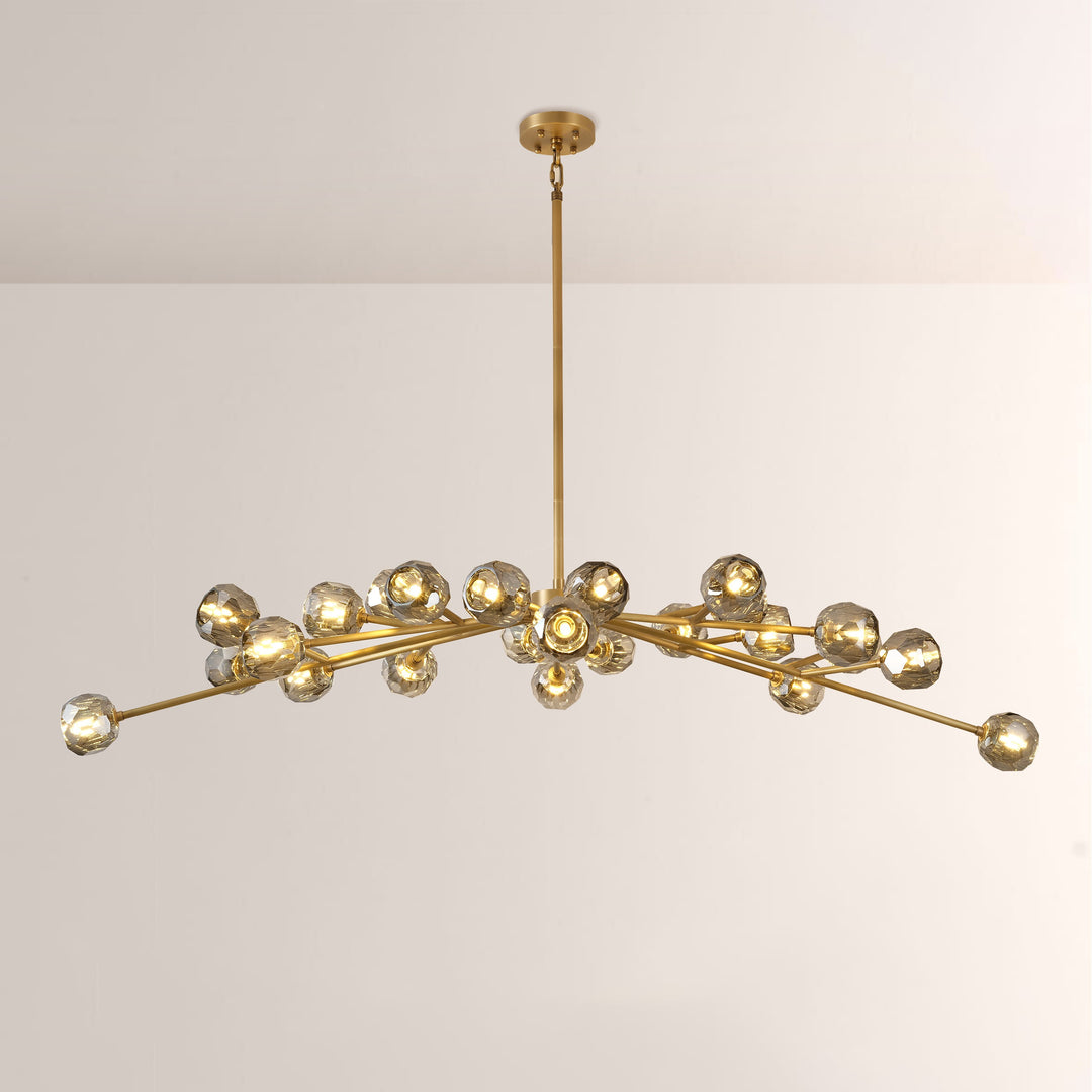 Crepus Glass Round Chandelier 72"