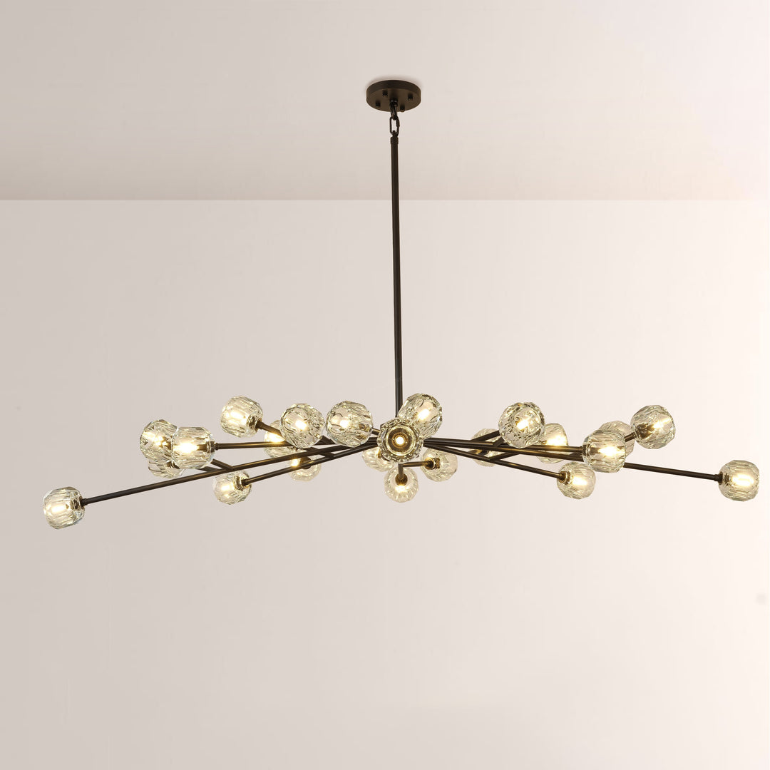 Crepus Glass Round Chandelier 72"