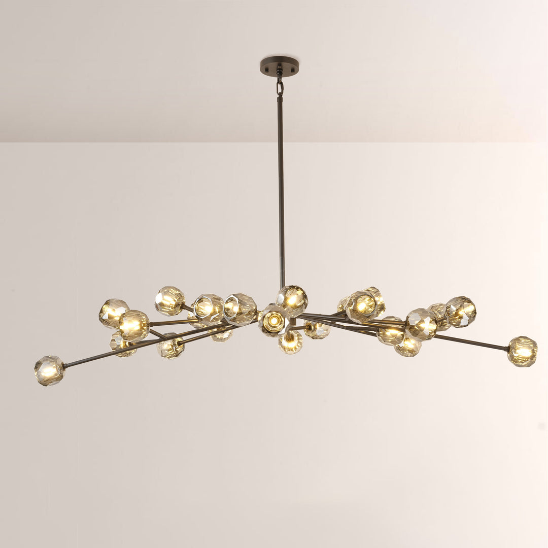 Crepus Glass Round Chandelier 72"