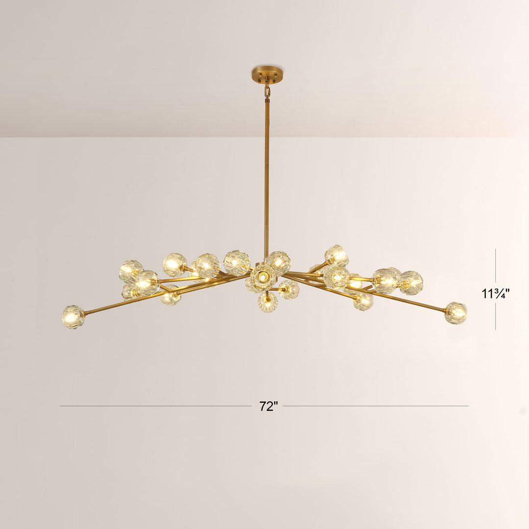 Crepus Glass Round Chandelier 72"