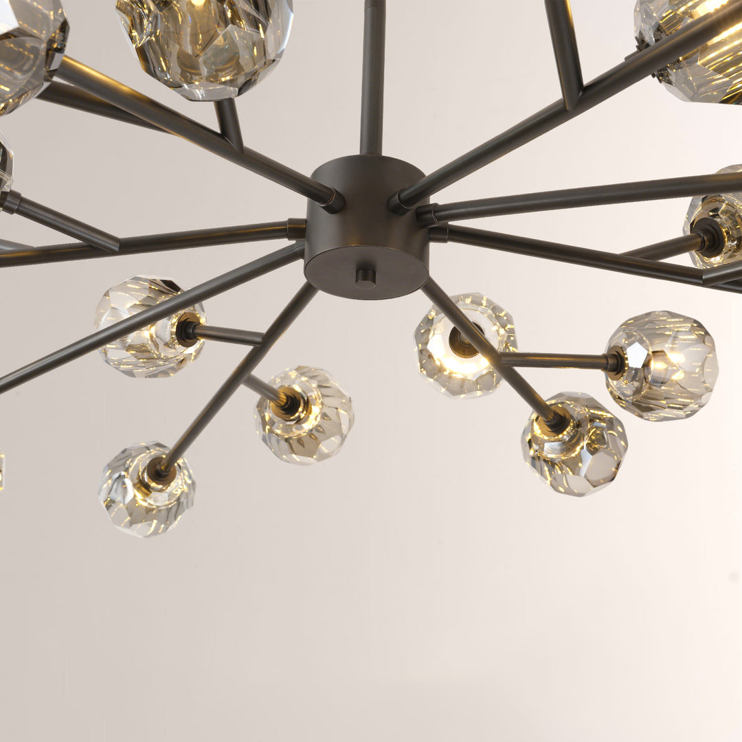 Crepus Glass Round Chandelier 72"