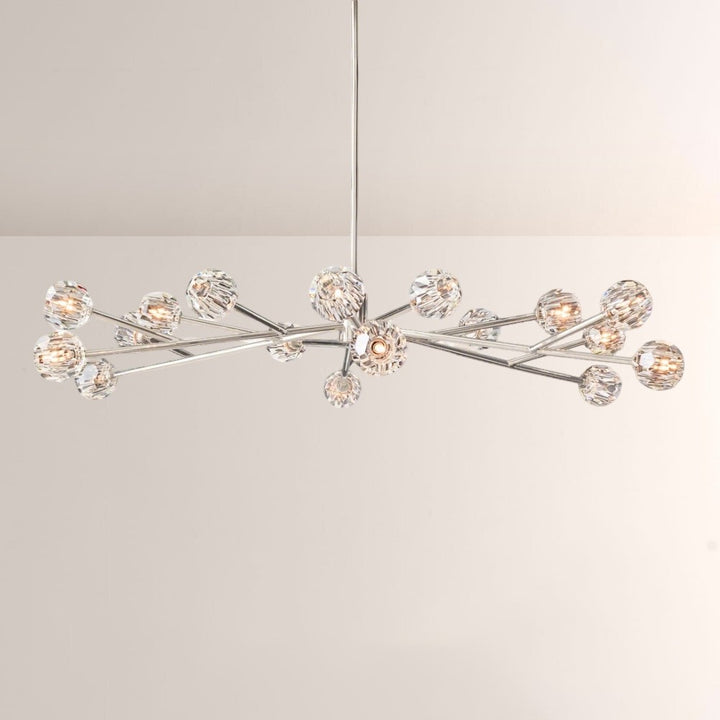Crepus Glass Oval Chandelier 72"