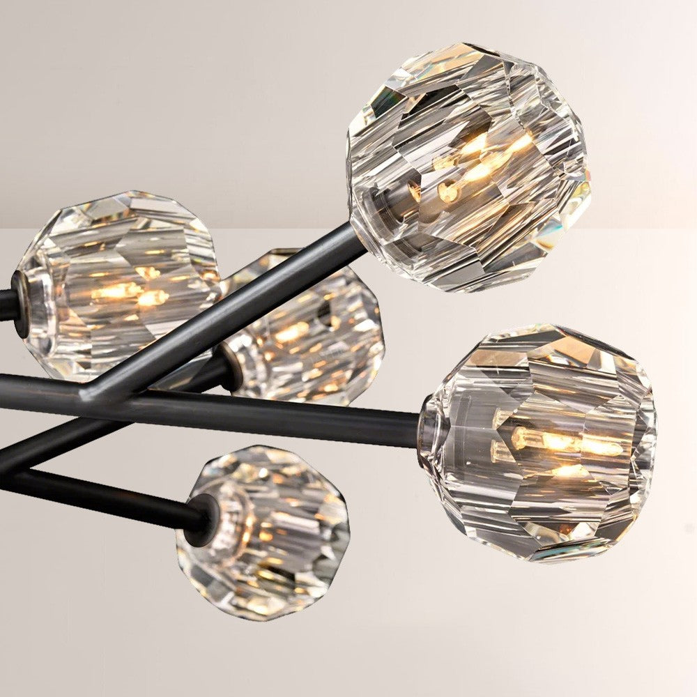 Crepus Glass Oval Chandelier 72"