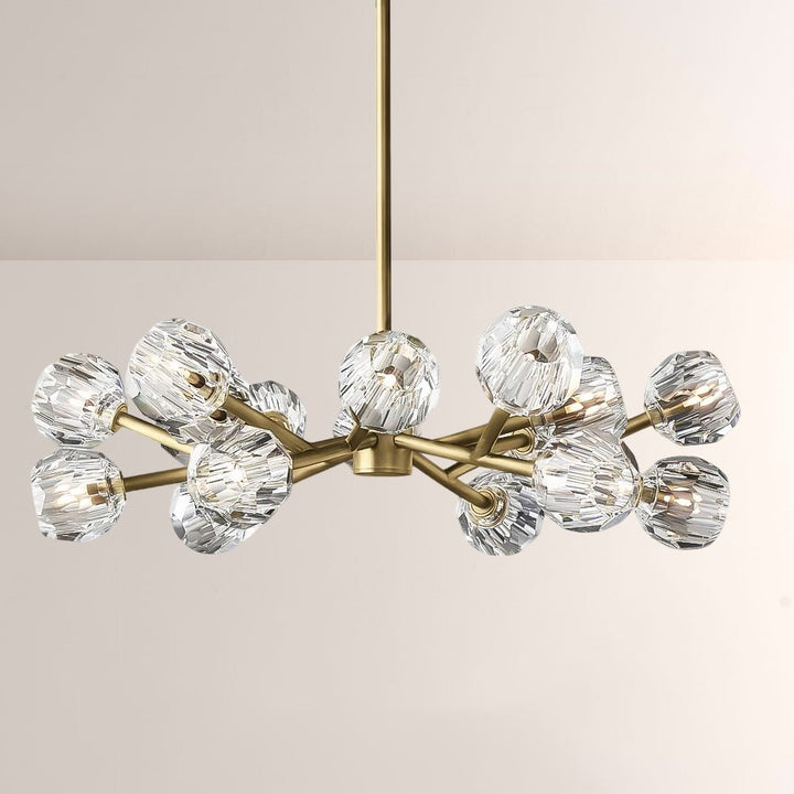 Crepus Glass Round Chandelier 36"
