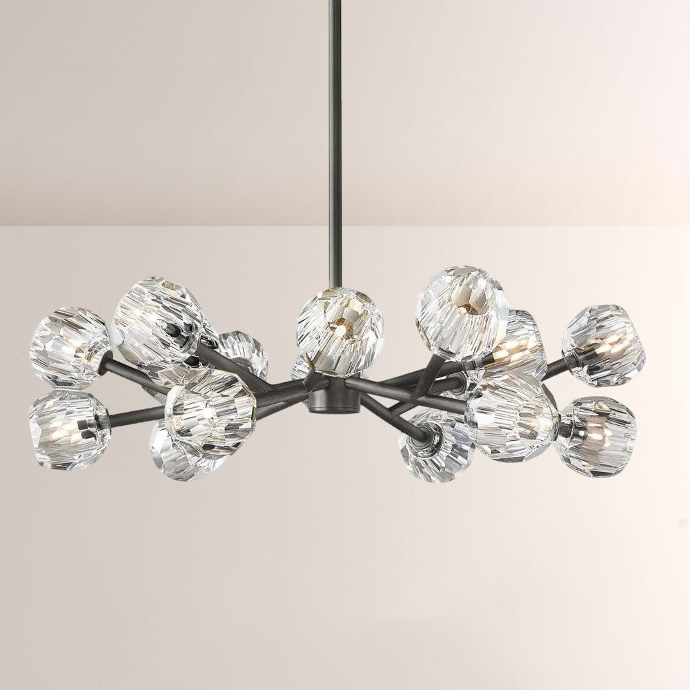 Crepus Glass Round Chandelier 36"