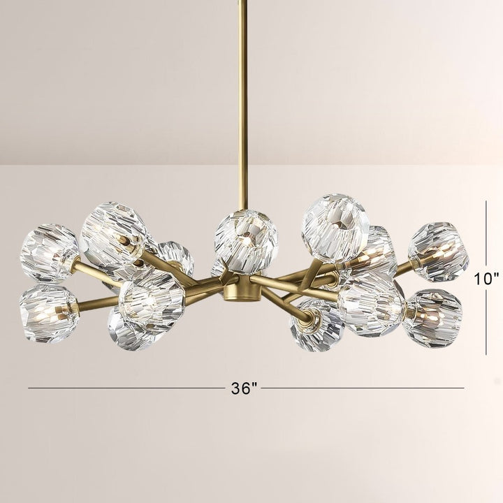 Crepus Glass Round Chandelier 36"