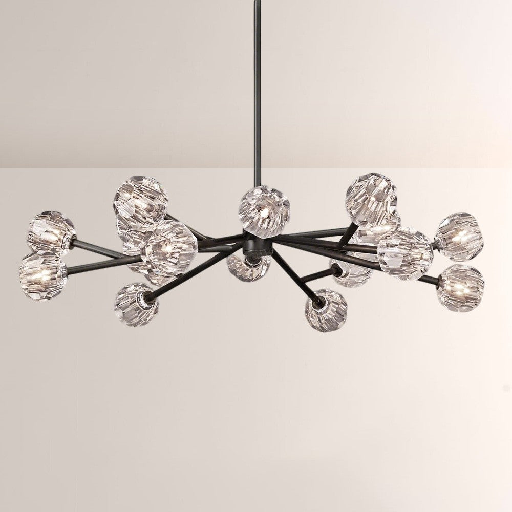 Crepus Glass Round Chandelier 48"