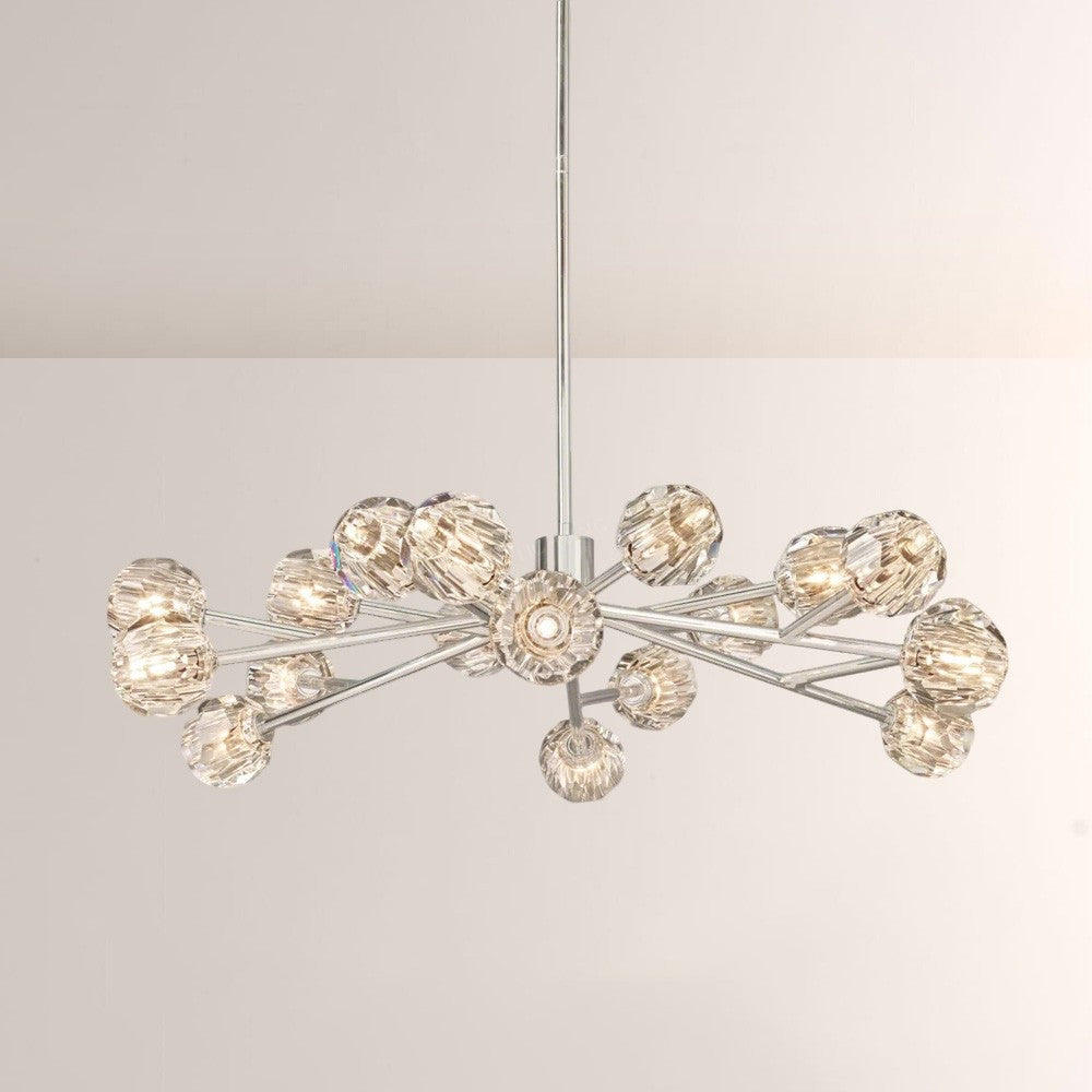 Crepus Glass Round Chandelier 48"
