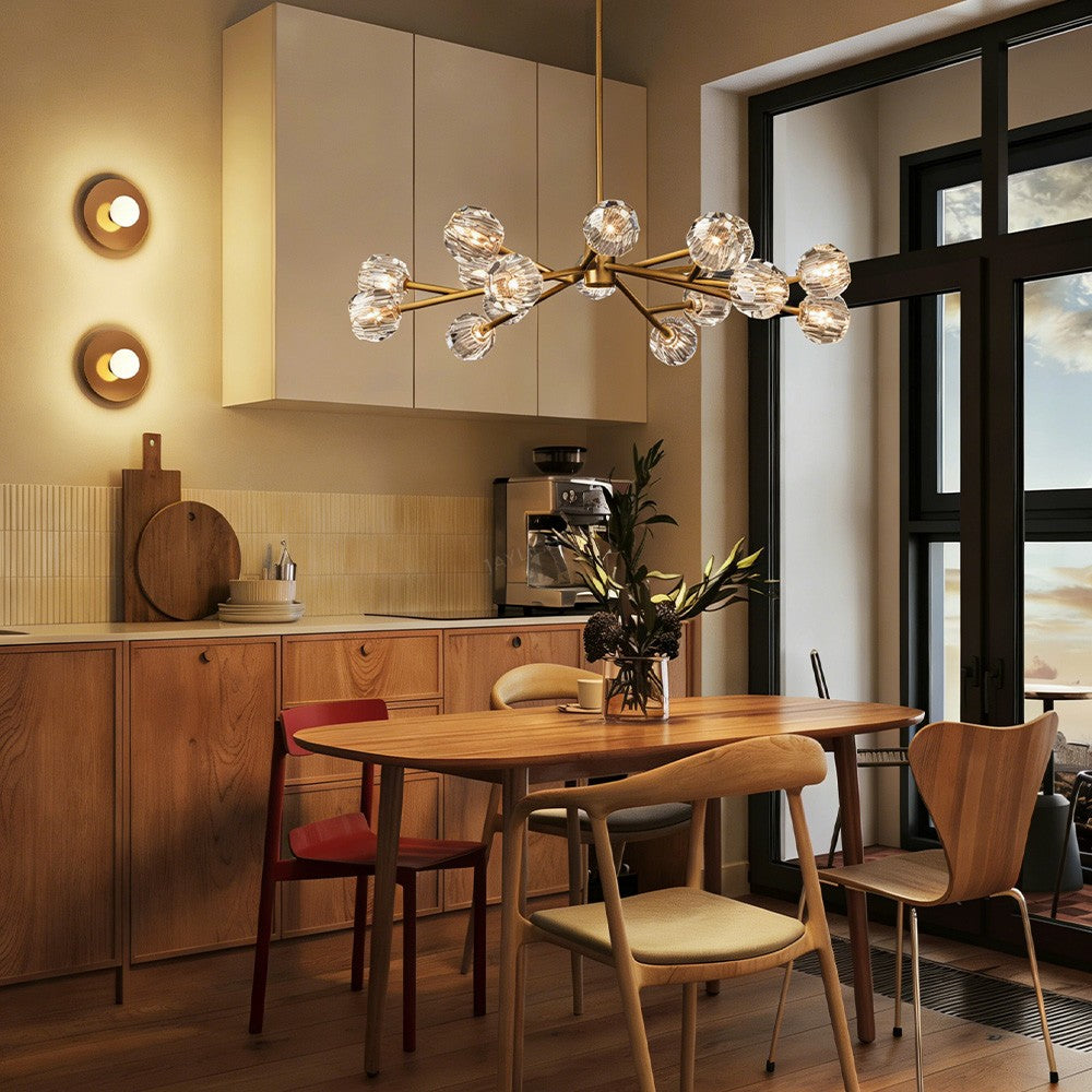 Crepus Glass Round Chandelier 48"