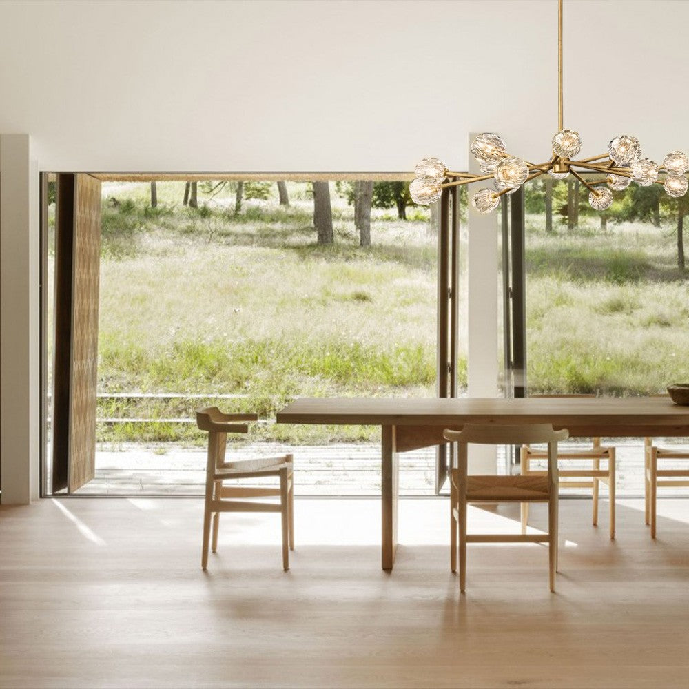 Crepus Glass Round Chandelier 48"