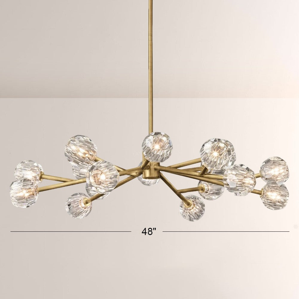 Crepus Glass Round Chandelier 48"