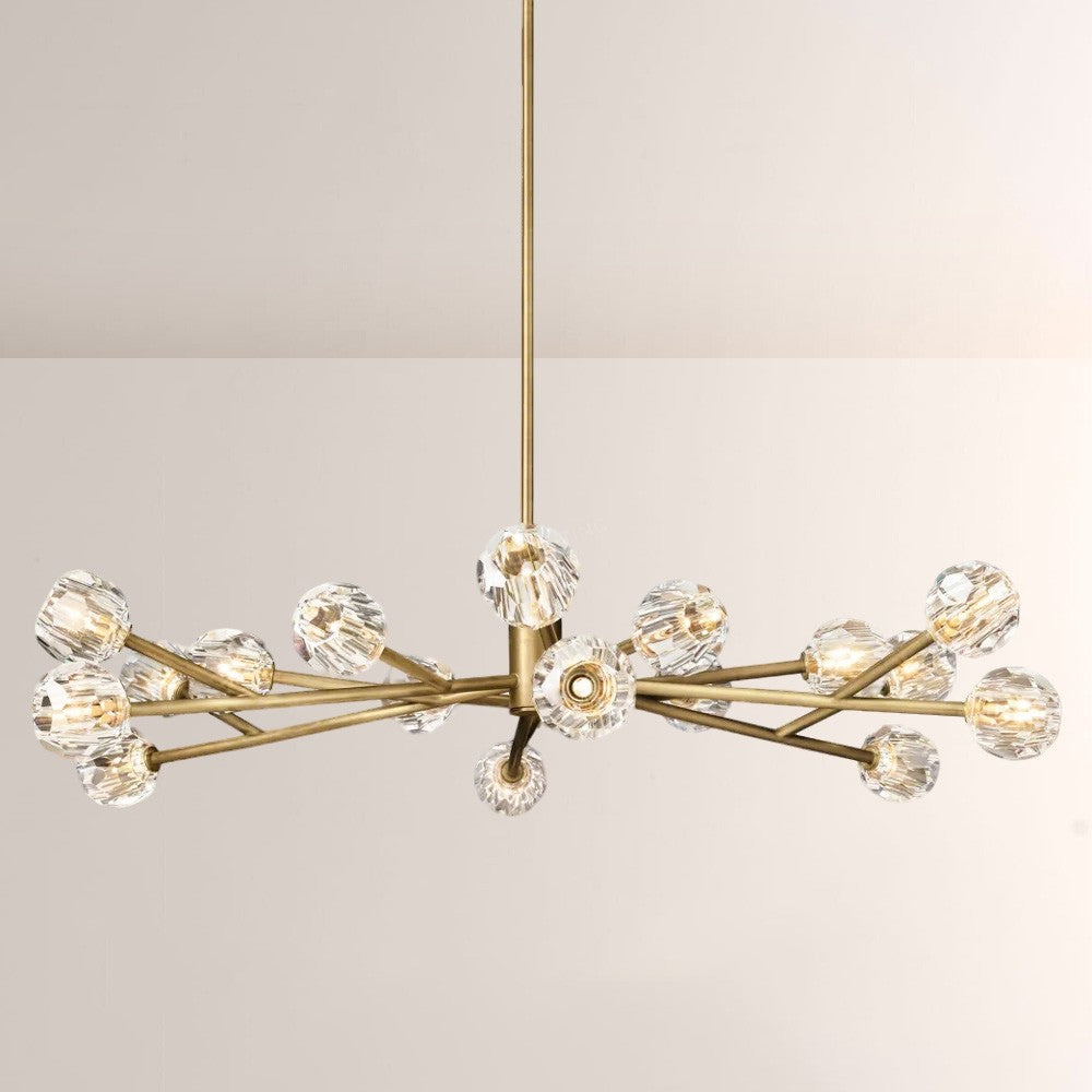 Crepus Glass Round Chandelier 60"