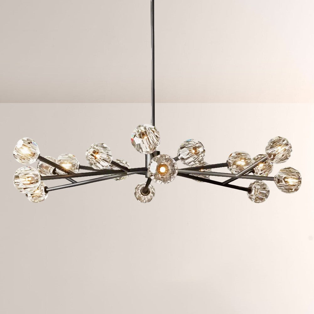Crepus Glass Round Chandelier 60"