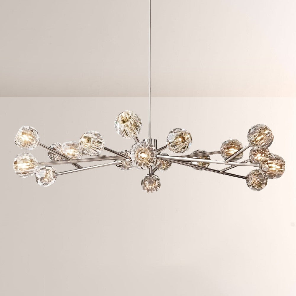 Crepus Glass Round Chandelier 60"