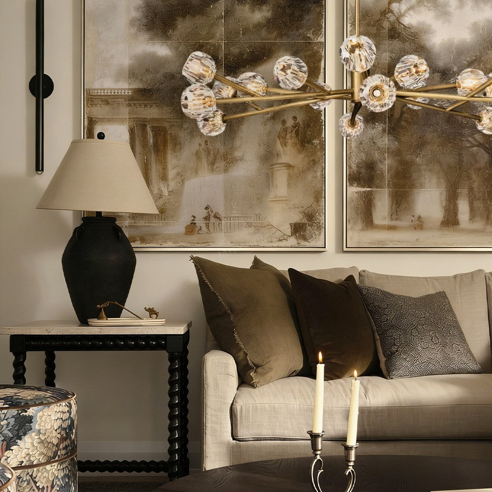 Crepus Glass Round Chandelier 60"