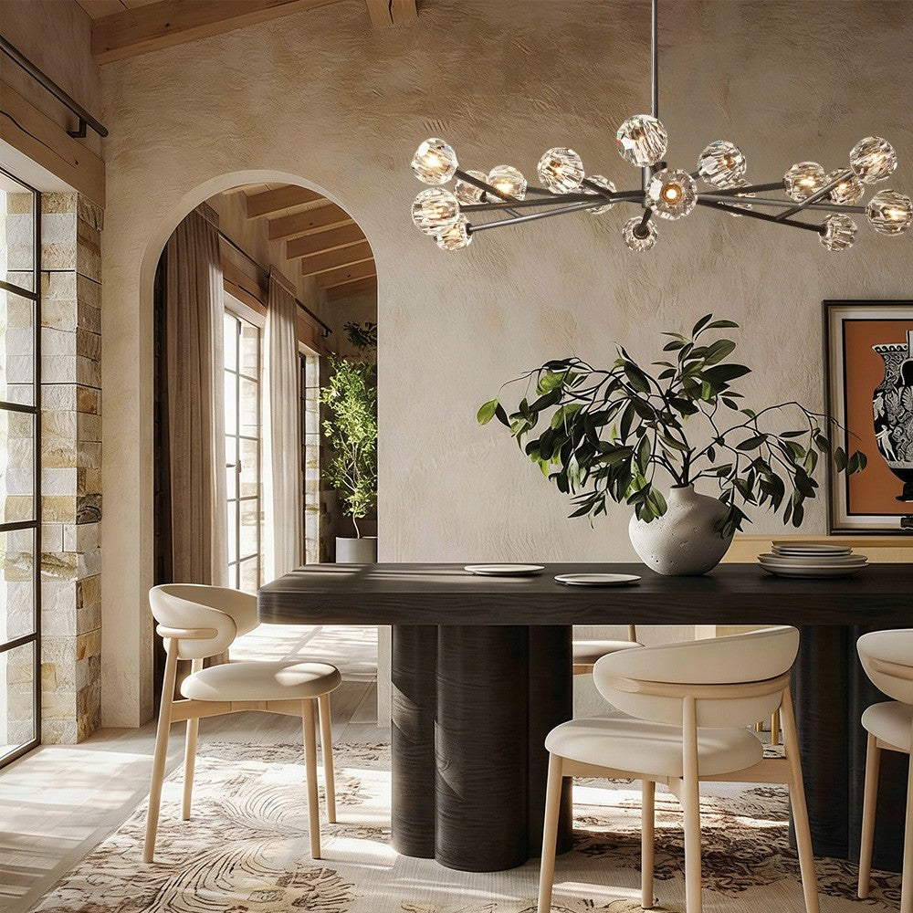 Crepus Glass Round Chandelier 60"