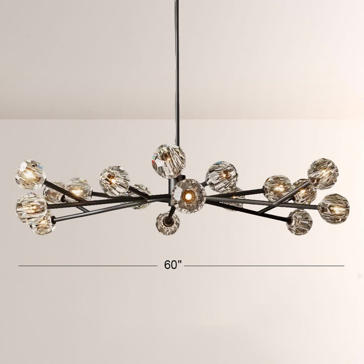 Crepus Glass Round Chandelier 60"