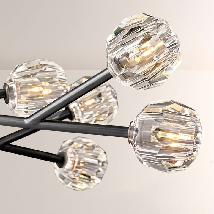 Crepus Clear Glass Round Chandelier 24"