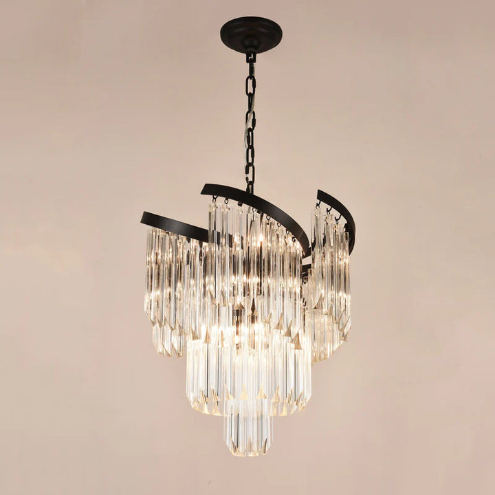 Twin Palms Round Crystal Chandelier