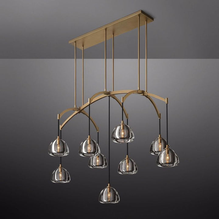 Dimple Linear Chandelier 54"