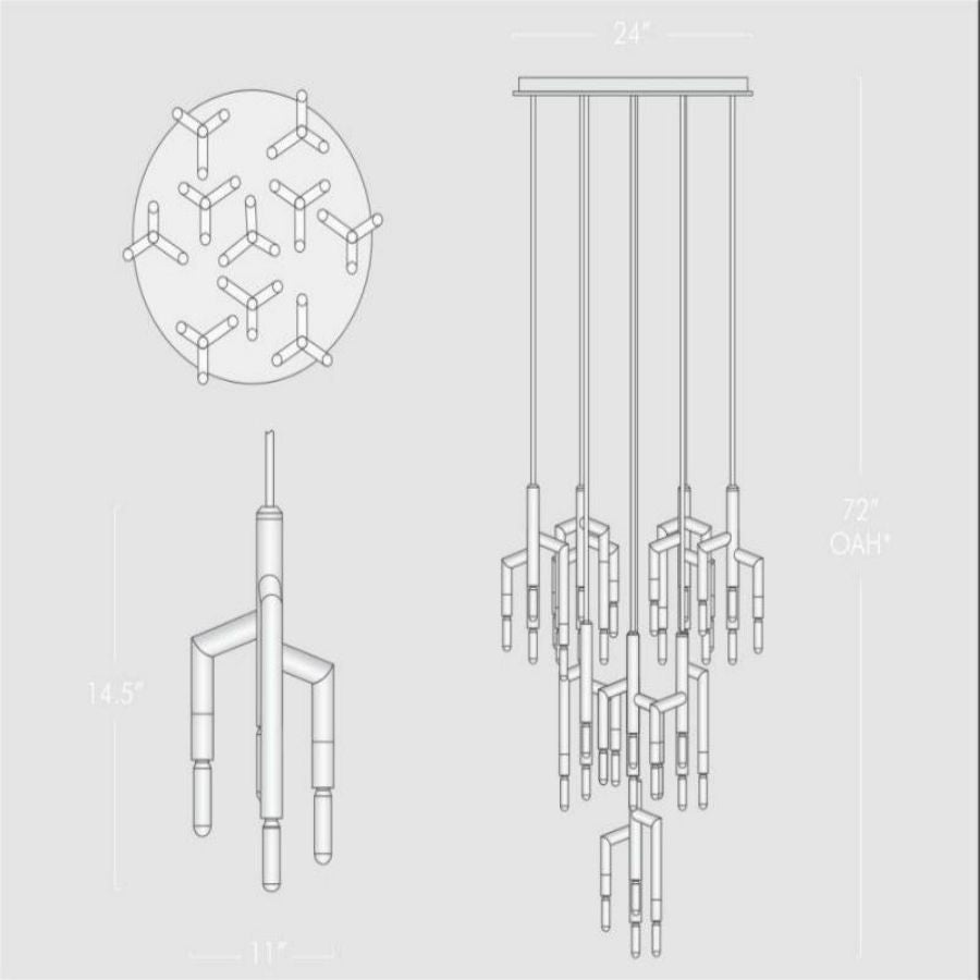 Flori 10 Light Cirular Chandelier