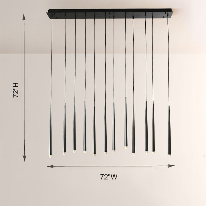 Eleshine Modern Linear Chandelier 60"