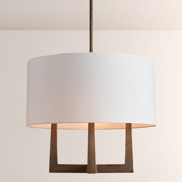 Lumet Round Shaded Chandelier 24"