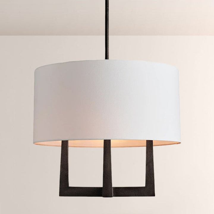 Lumet Round Shaded Chandelier 24"