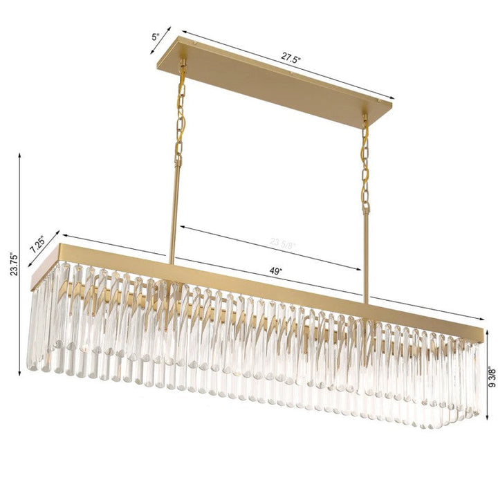 Elemory 6 Light Rectangular Chandelier