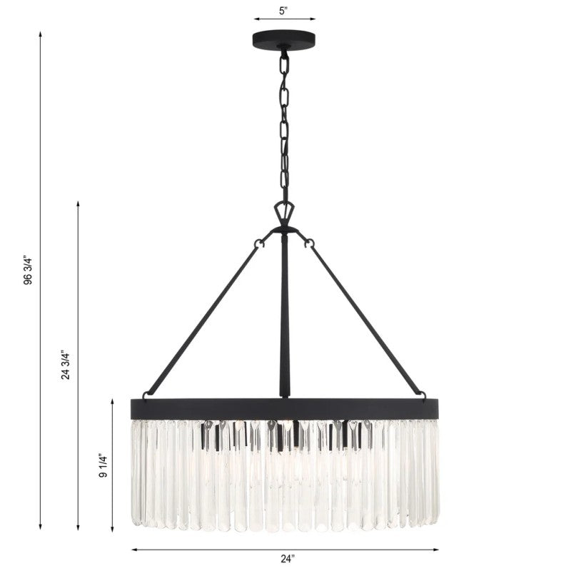 Elemory 8 Light Round Chandelier