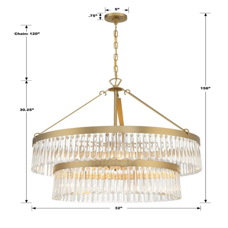 Elemory 9 Light Round Chandelier