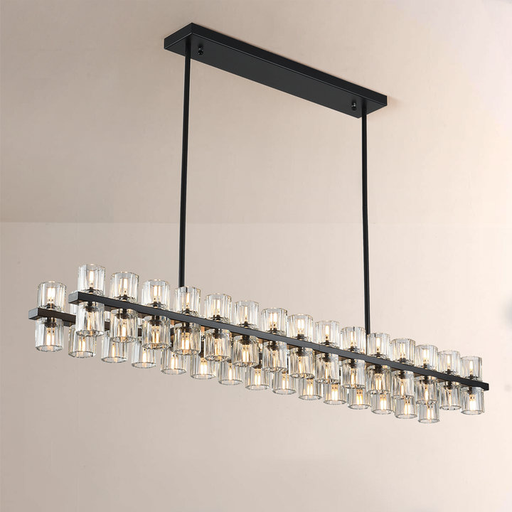 Arcona Crystal Rectangular Chandelier 54"