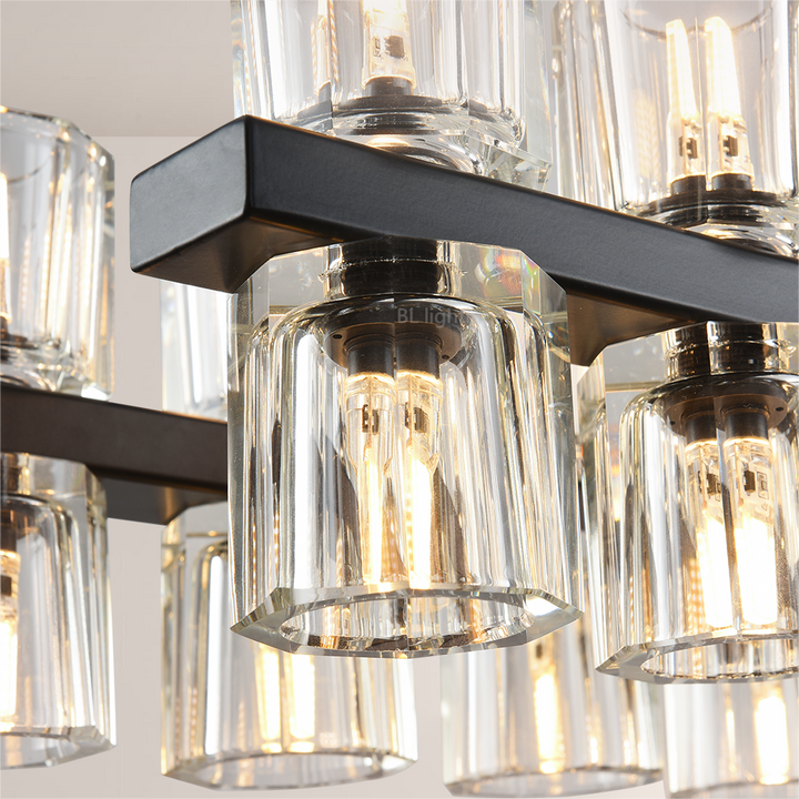 Arcona Crystal Rectangular Chandelier 54"