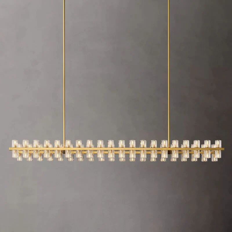 Felix Crystal Rectangular Chandelier 72"