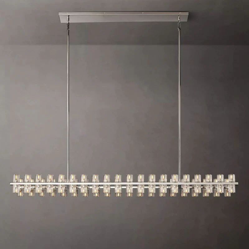Felix Crystal Rectangular Chandelier 72"