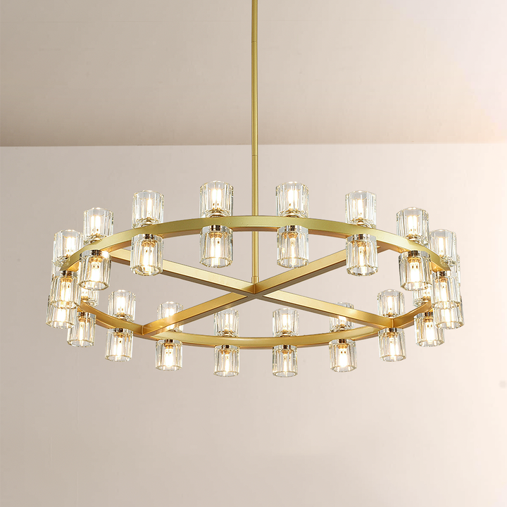 Arcona Crystal Round Chandelier 36"