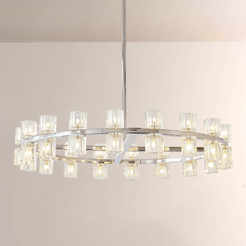 Arcona Crystal Round Chandelier 36"