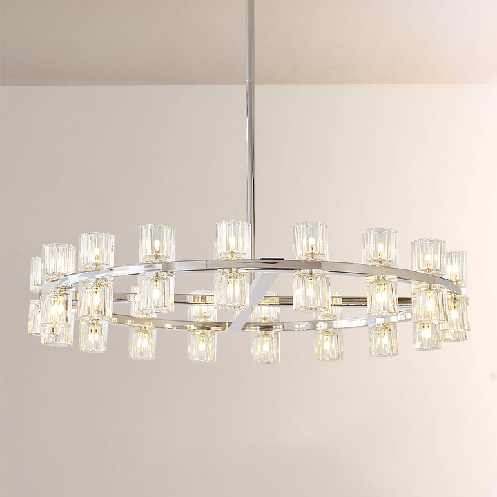 Arcona Crystal Round Chandelier 36"