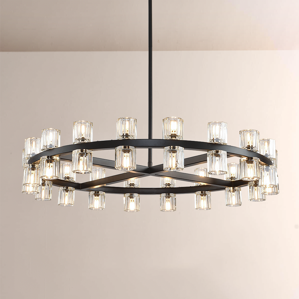 Arcona Crystal Round Chandelier 36"
