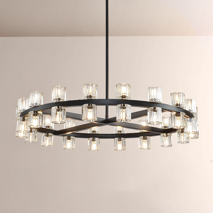 Arcona Crystal Round Chandelier 36"