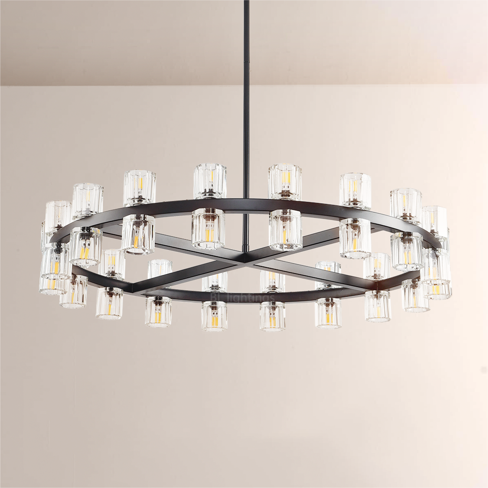 Arcona Crystal Round Chandelier 36"
