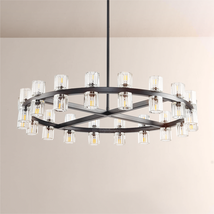 Arcona Crystal Round Chandelier 36"