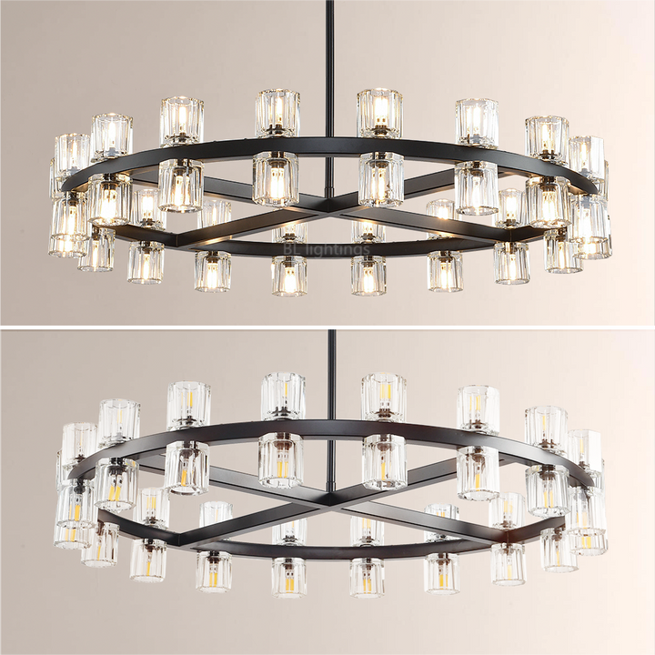 Arcona Crystal Round Chandelier 36"