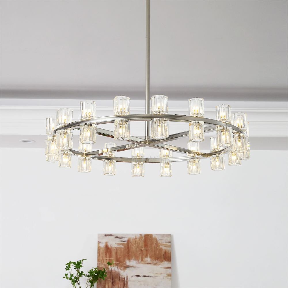 Arcona Crystal Round Chandelier 36"