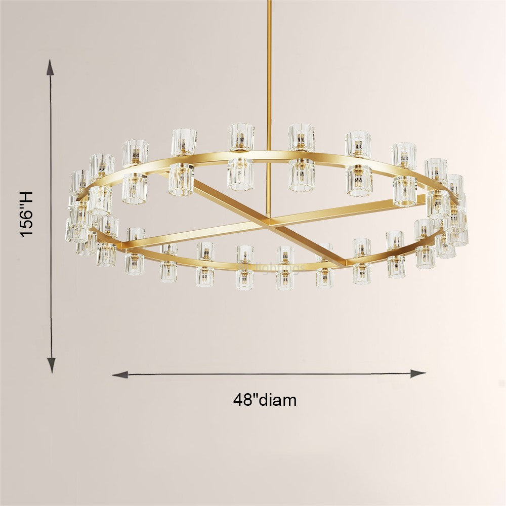 Arcona Crystal Round Chandelier 48"