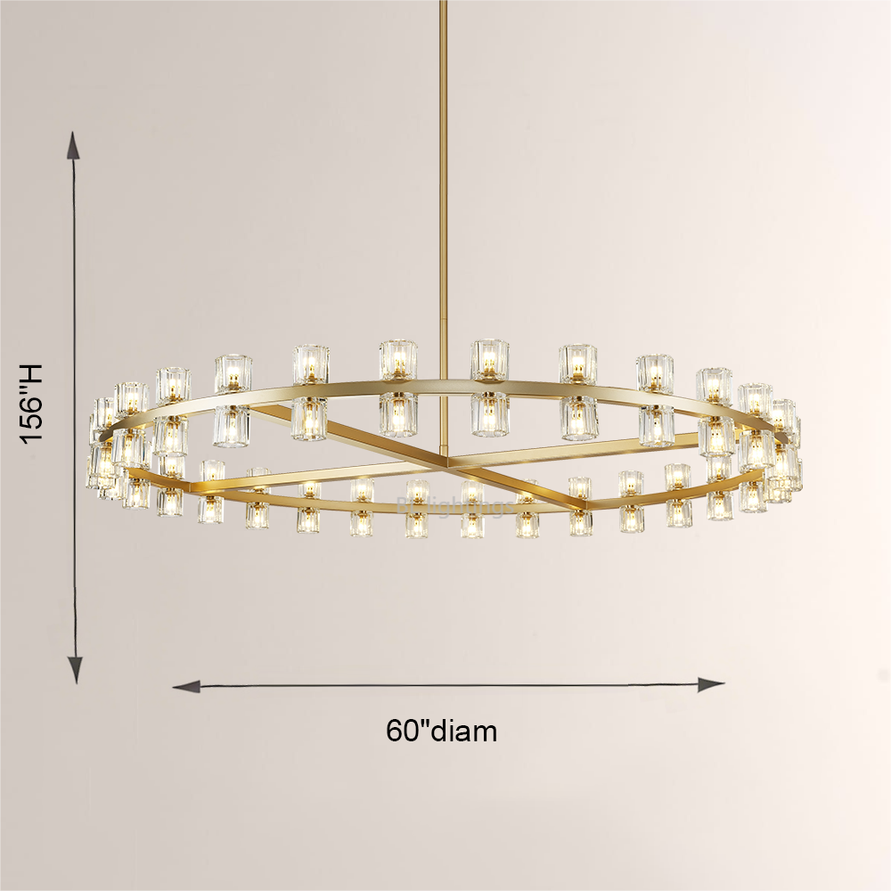 Arcona Crystal Round Chandelier 60"