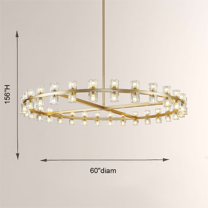 Arcona Crystal Round Chandelier 60"