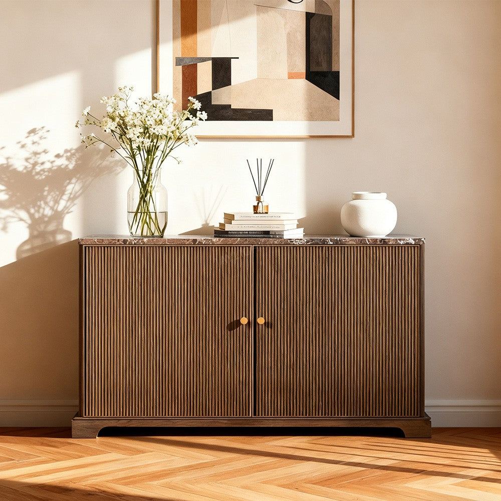 Genetta Emperador Reeded Double-Door Sideboard