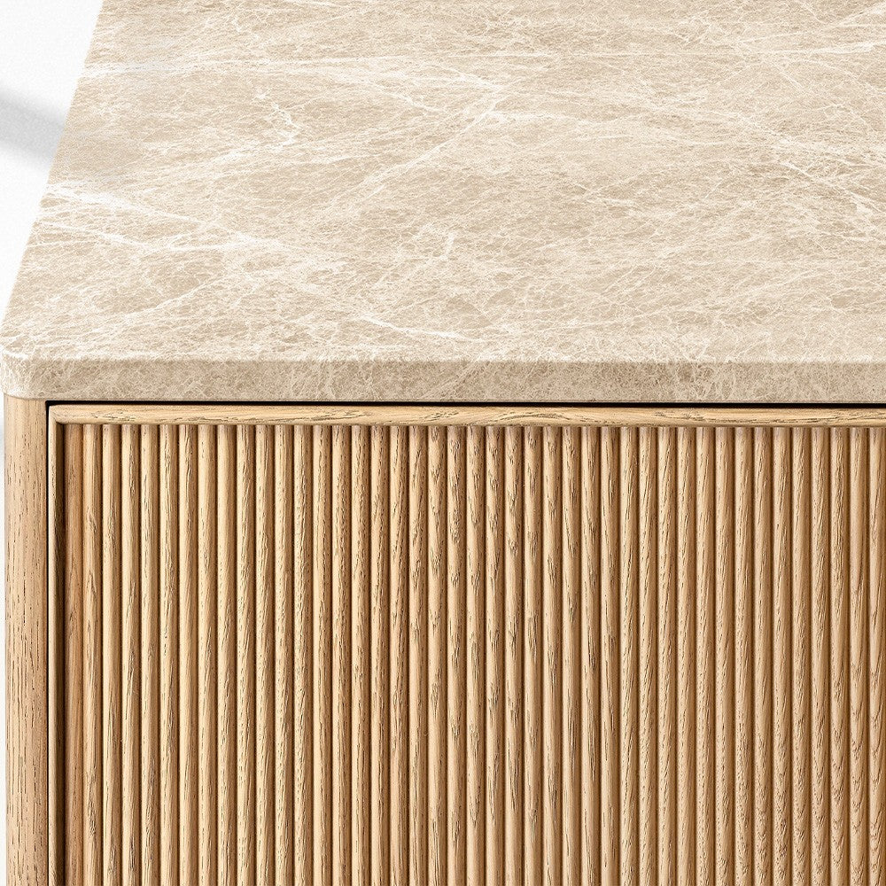 Genetta Emperador Reeded Double-Door Sideboard