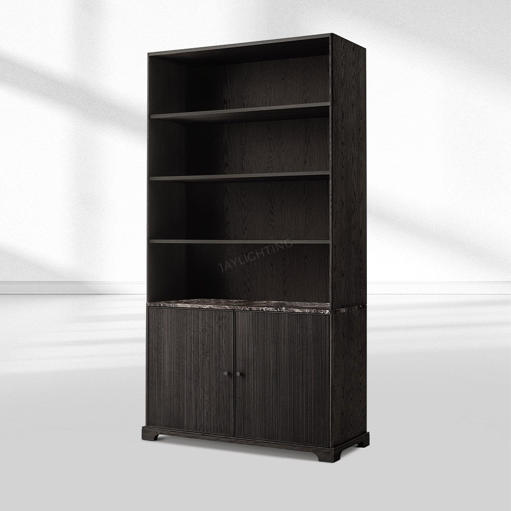 Genetta Emperador Reeded Sideboard & Hutch